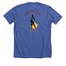 #BecauseOfBuddy, a Solid True Royal Premium Unisex Tee (back-view)