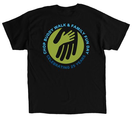 25th Anniversary Buddy Walk Tee, a Black Classic Unisex Tee (back-view)
