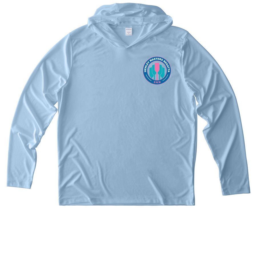 SRN Henley Masters Regatta Performance Wear&nbsp;, a Light Blue UV Performance Long Sleeve Hoodie