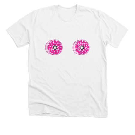 Check Your Wheels ??, a Solid White Blend Premium Unisex Tee