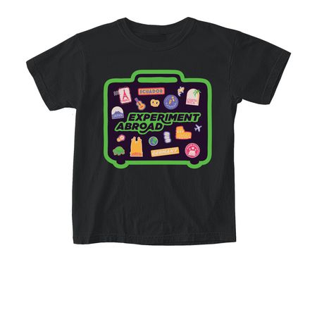 The Experiment 2026 Experimenter Tee, a Black Comfort Colors Youth Tee