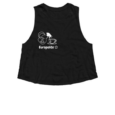 In Our Freedom Area, a Solid Black Blend Women?s Cropped Racerback Tank