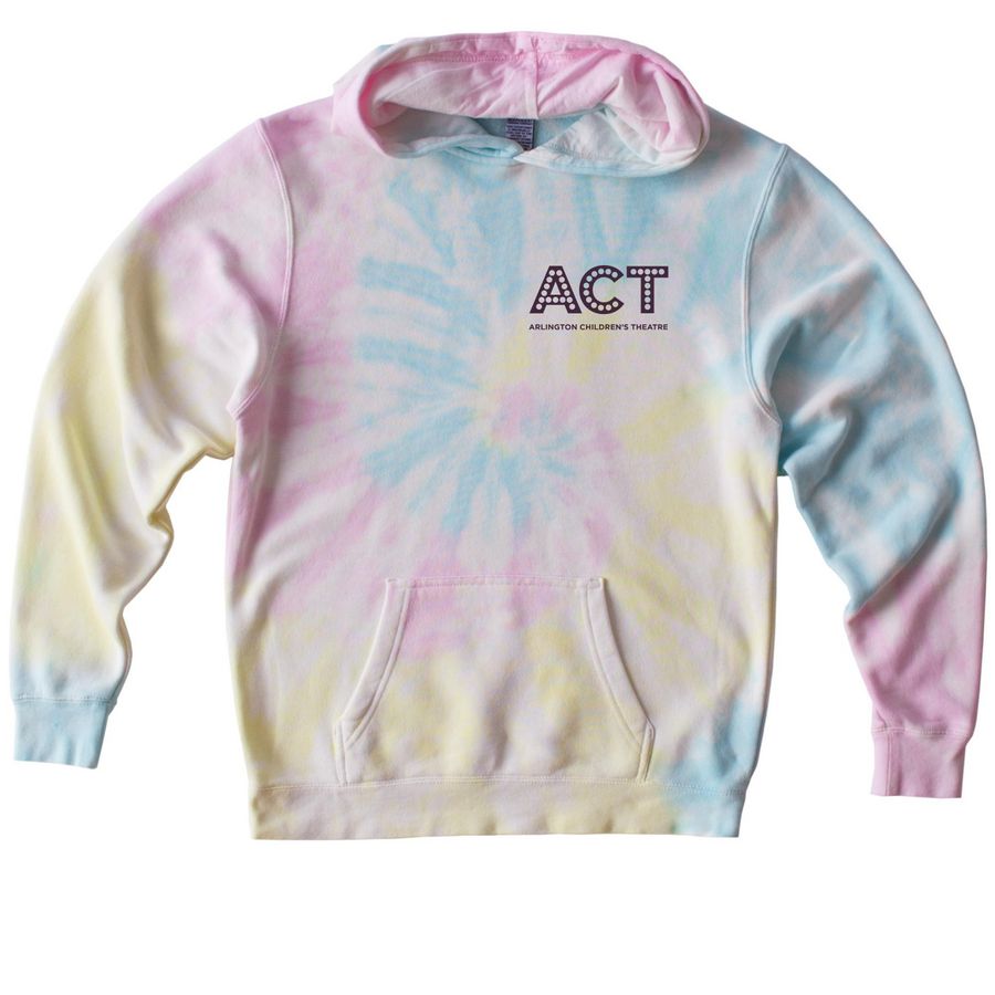 ACT sweatshirts, a Sunset Swirl Youth Tie Dye Pullover Hoodie