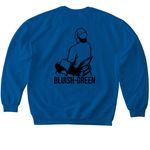 Decaf "Bluish-Green", a Royal Softstyle Crewneck Sweatshirt (back-view)