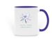 Limited Edition: White-Water Lily Mug, a Dark Blue Two-Tone Ceramic Mug
