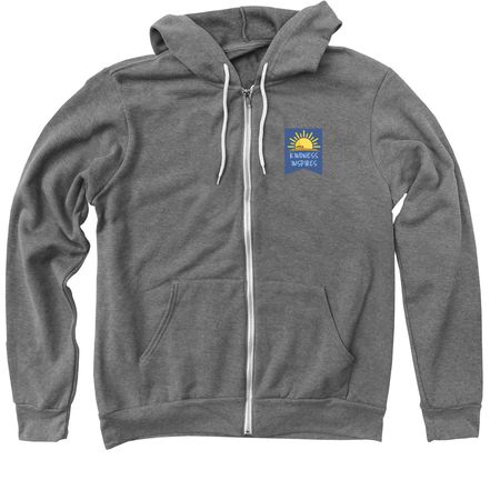 Kindness Inspires Zip Up, a Deep Heather Zip Up Hoodie