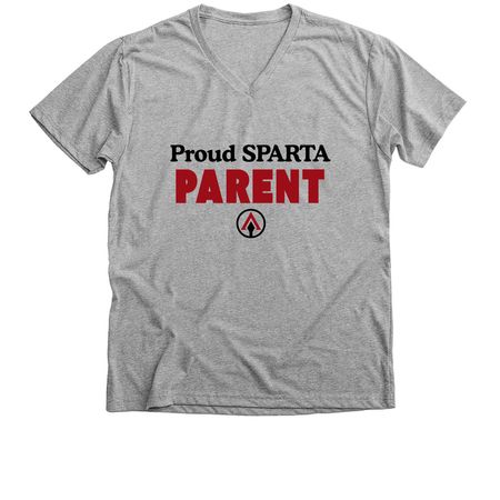 Proud SPARTA Parent, a Athletic Heather Premium V-Neck Tee