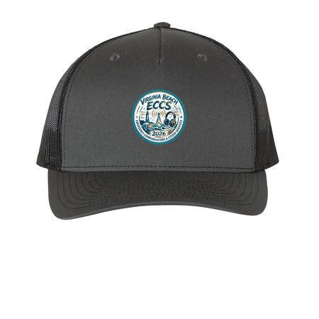 2026 ECCS TCW Hats, a Charcoal/ Black Printed Five-Panel Trucker Cap