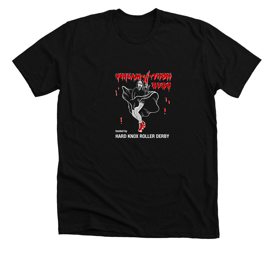 Black Scream A Thon Shirt, a Solid Black Blend Premium Unisex Tee