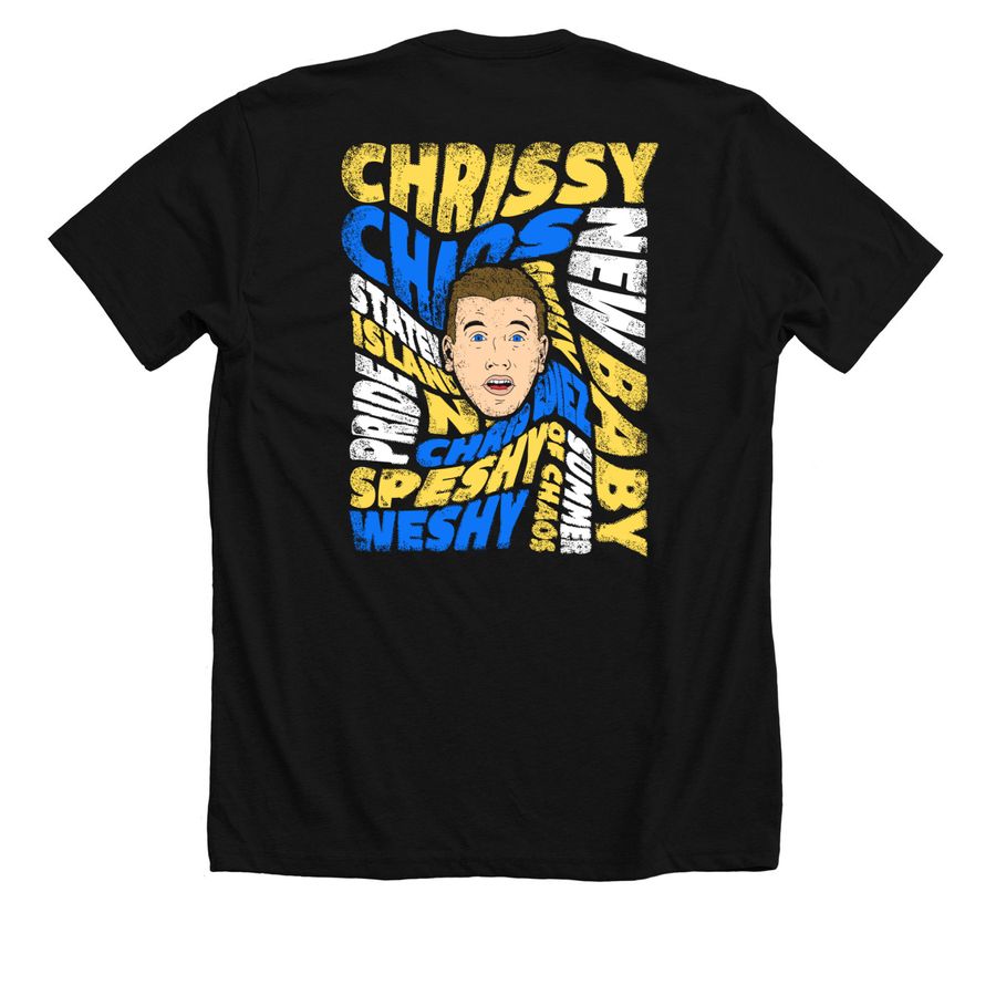 Summer of Chaos, a Solid Black Blend Premium Unisex Tee (back-view)