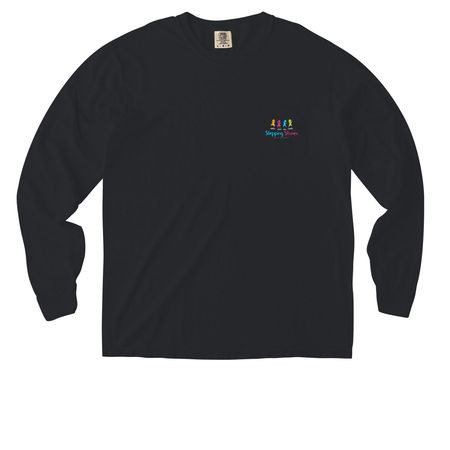Stepping Stones Pocket Tee's, a Black Comfort Colors Long Sleeve Pocket Tee