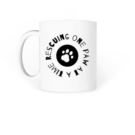 Rescuing one paw at a time, a White Coffee Mug