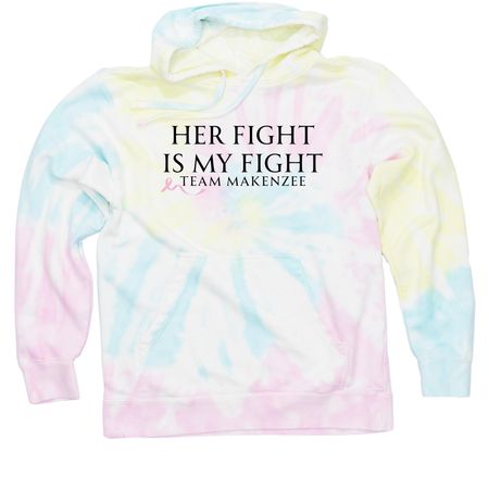 Her Fight is My Fight | Tie Dye Sweatshirt, a Sunset Swirl Tie Dye Pullover Hoodie