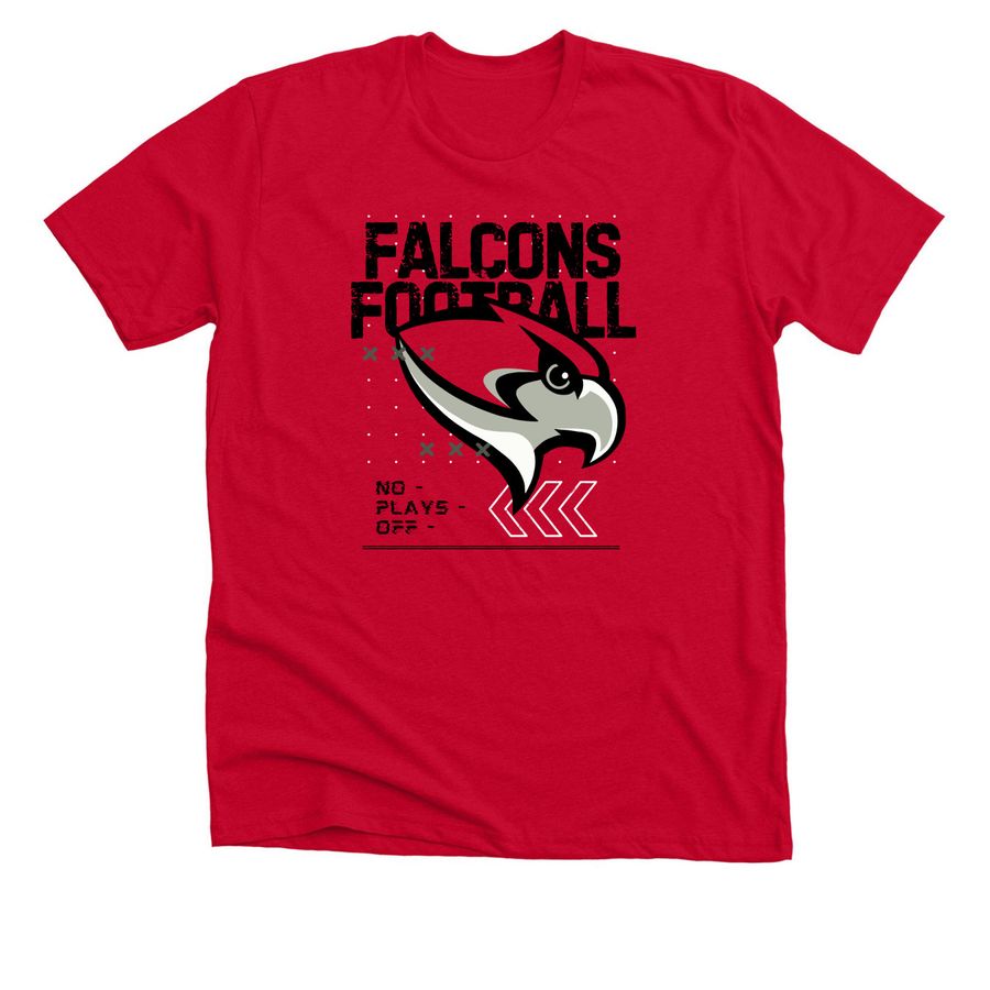 Falcons Dots & Dashes - warm weather, a Solid Red Blend Premium Unisex Tee
