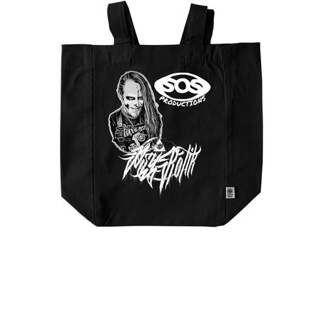 Want a hand basket?, a Black Recycled Cotton Tote Bag