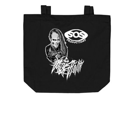Want a hand basket?, a Black Organic Cotton Tote Bag