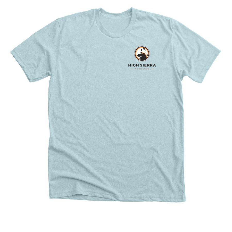 Logo Shirts & Sweatshirts, a Heather Ice Blue Premium Unisex Tee