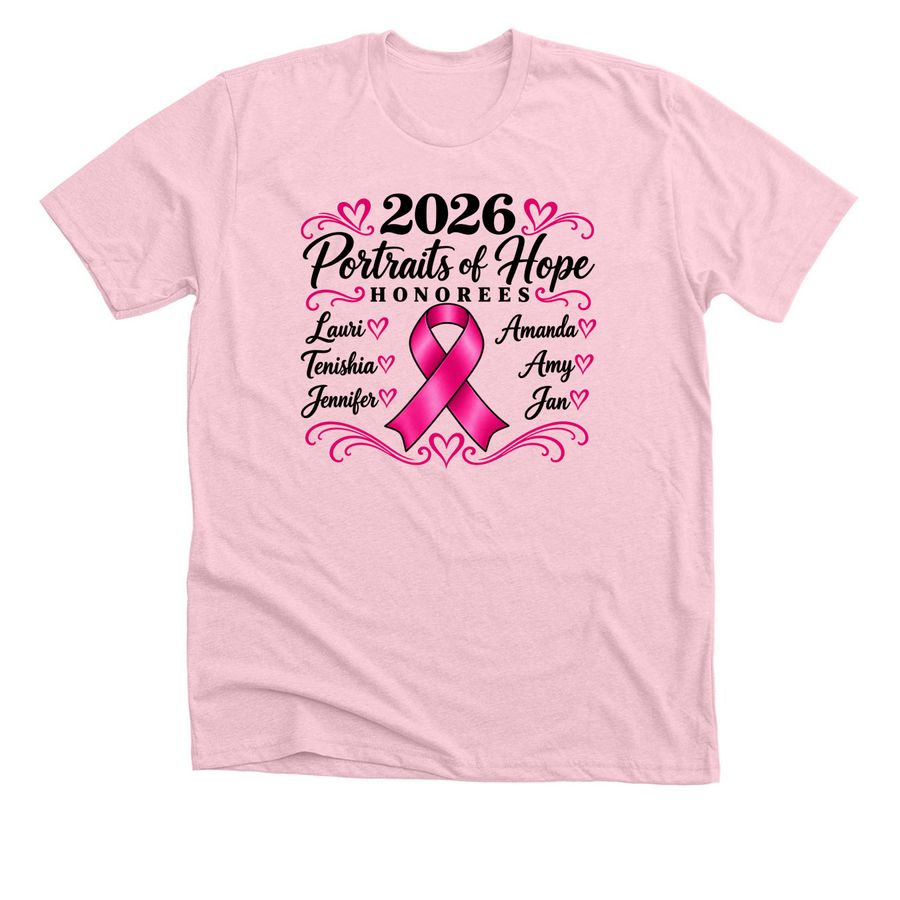 Portraits of Hope 2026, a Heather Pink Premium Unisex Tee