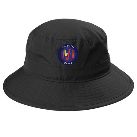 Fivemind Reeds Hats, a Black Printed UV Bucket Hat