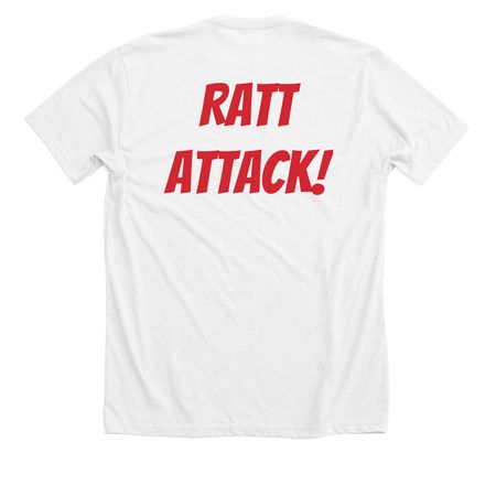 STEPHEN PEARCY of RATT Mark Weiss Print Tee&nbsp;, a Solid White Blend Premium Unisex Tee (back-view)