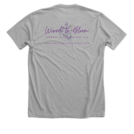 Embrace Neurodiversity, a Athletic Heather Premium Unisex Tee (back-view)