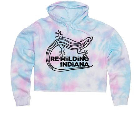 Skinks, a Cotton Candy Women?s Tie Dye Cropped Hoodie