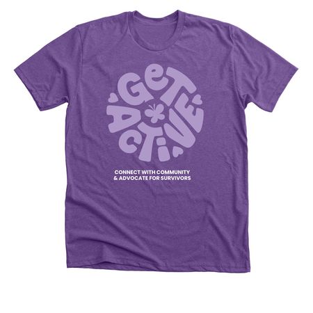 GET ACTIVE T, a Heather Team Purple Premium Unisex Tee