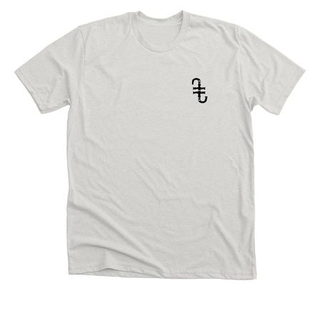 North Creek Ranch 2, a Heather Cement Premium Unisex Tee (back-view)