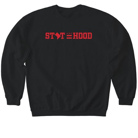 Statehood, a Black Softstyle Crewneck Sweatshirt