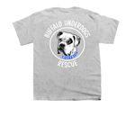 Let's Go BUR-ffalo, a Sport Grey Youth Unisex Tee (back-view)