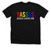 YASSSS JESUS LOVES ME // RAINBOW, a Solid Black Blend Premium Unisex Tee