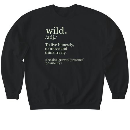 Wild Defined, a Black Softstyle Crewneck Sweatshirt