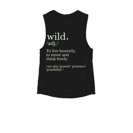 Wild Defined, a Black Women's Muscle Tank