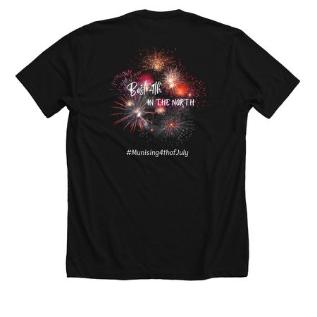 Best 4th in The North - Adult&nbsp;, a Solid Black Blend Premium Unisex Tee (back-view)