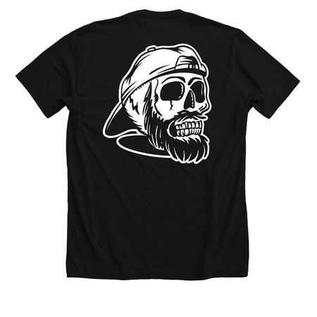 Kurt Adams Backbone Logo, a Solid Black Blend Premium Unisex Tee (back-view)
