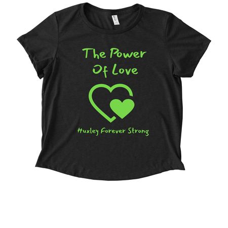 Huxley Forever Strong, a Space Black Allmade Eco Triblend Women?s Scoop Neck Tee
