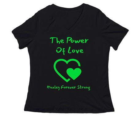 Huxley Forever Strong, a Black Women's Relaxed V-Neck Tee