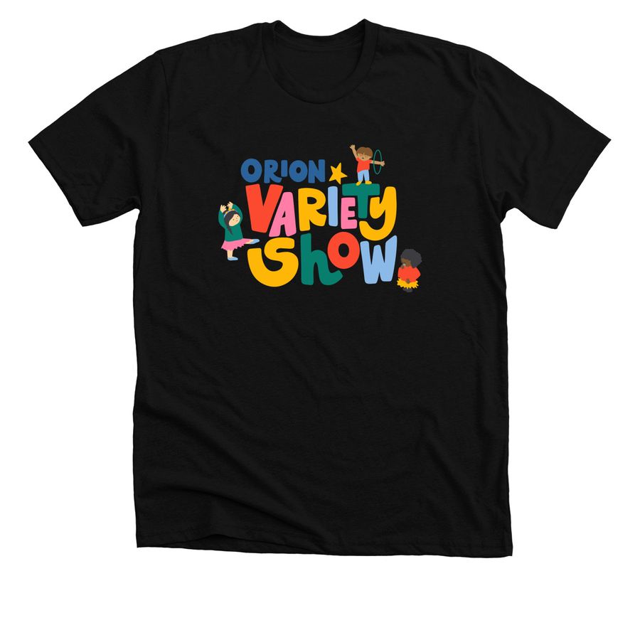 Orion Variety Show, a Solid Black Blend Premium Unisex Tee