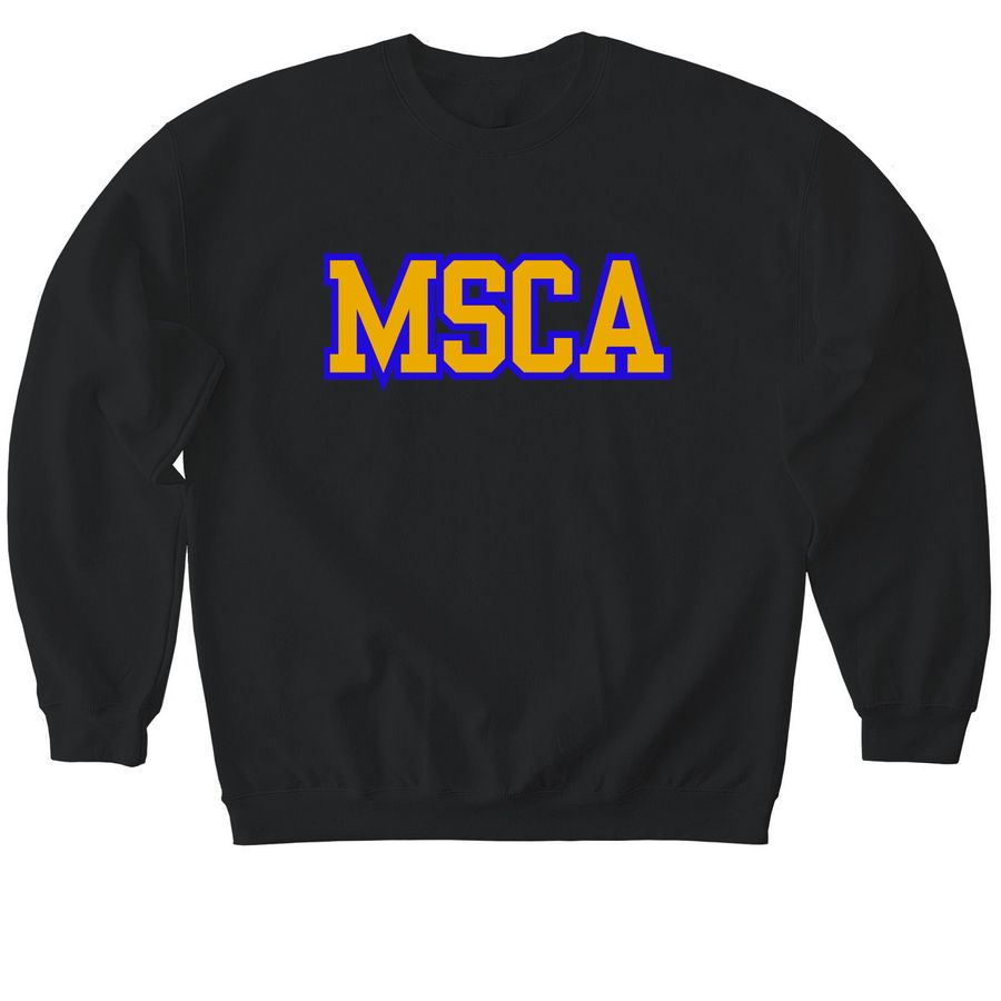 MSCA - Classy in Gold, a Black Softstyle Crewneck Sweatshirt