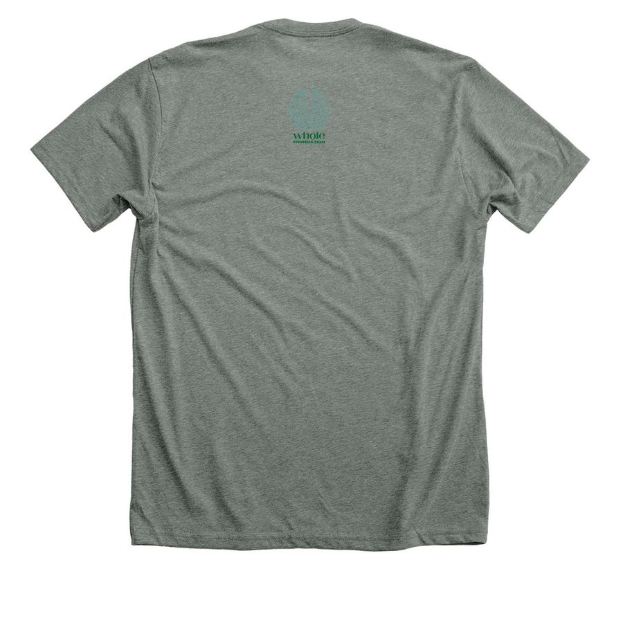 Whole Foundation, a Deep Heather Premium Unisex Tee (back-view)