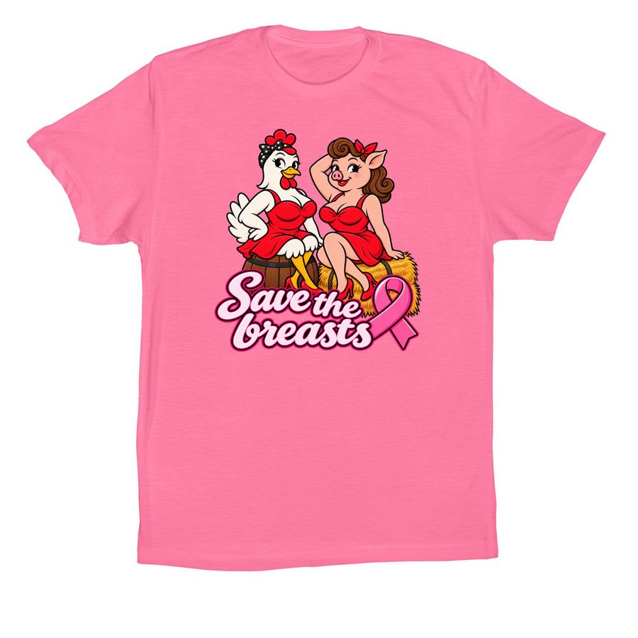 Save the Breasts!, a Charity Pink Premium Cotton Tee