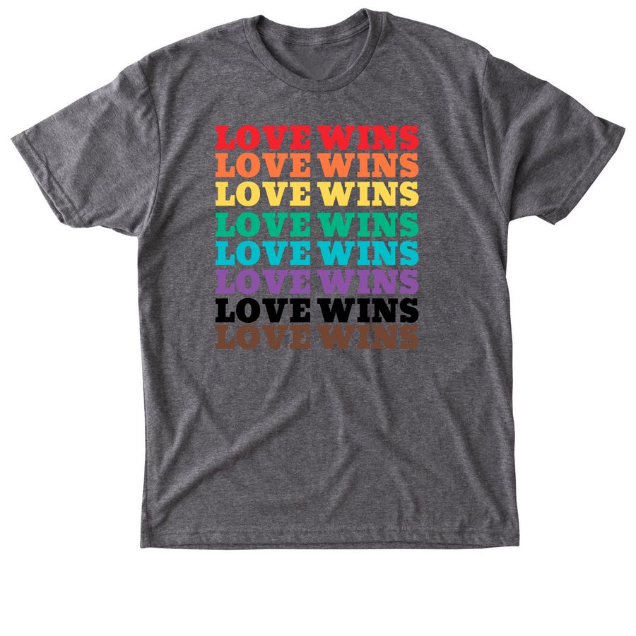 LOVE WINS, a Premium Heather Triblend Unisex Tee