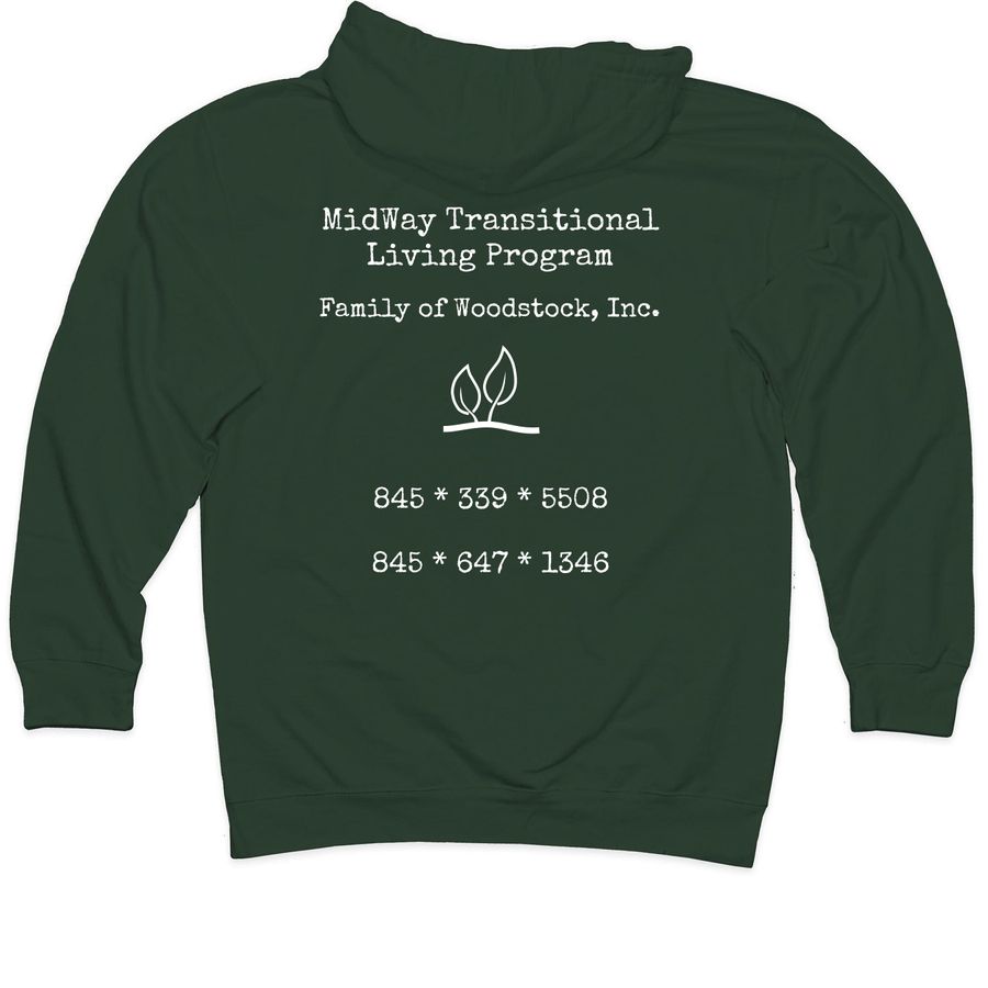 MidWay Transitional Living Program, a Alpine Green Midweight Pullover Hoodie (back-view)