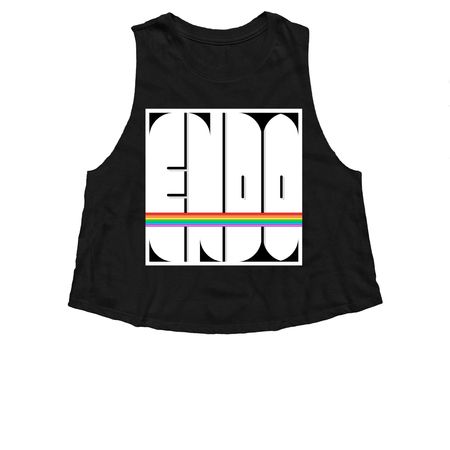 2026 - Endo Pride Fundraiser, a Solid Black Blend Women?s Cropped Racerback Tank