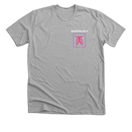 Pink Radiology Collage, a Athletic Heather Premium Unisex Tee