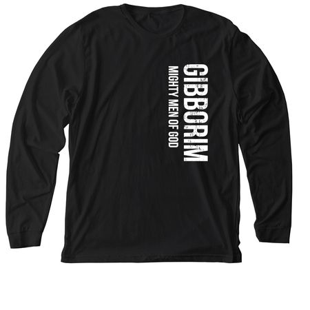 GIBBORIM, a Solid Black Blend Premium Long Sleeve Tee