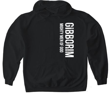 GIBBORIM, a Black Gildan Softstyle Pullover Hoodie