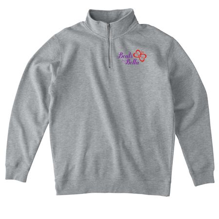 {everyday} essentials, a Grey Heather Midweight Quarter Zip Pullover