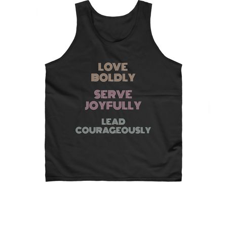 Love! Serve! Lead!, a Black Classic Unisex Tank Top