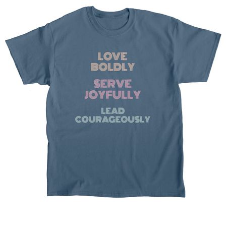Love! Serve! Lead!, a Indigo Blue Classic Unisex Tee